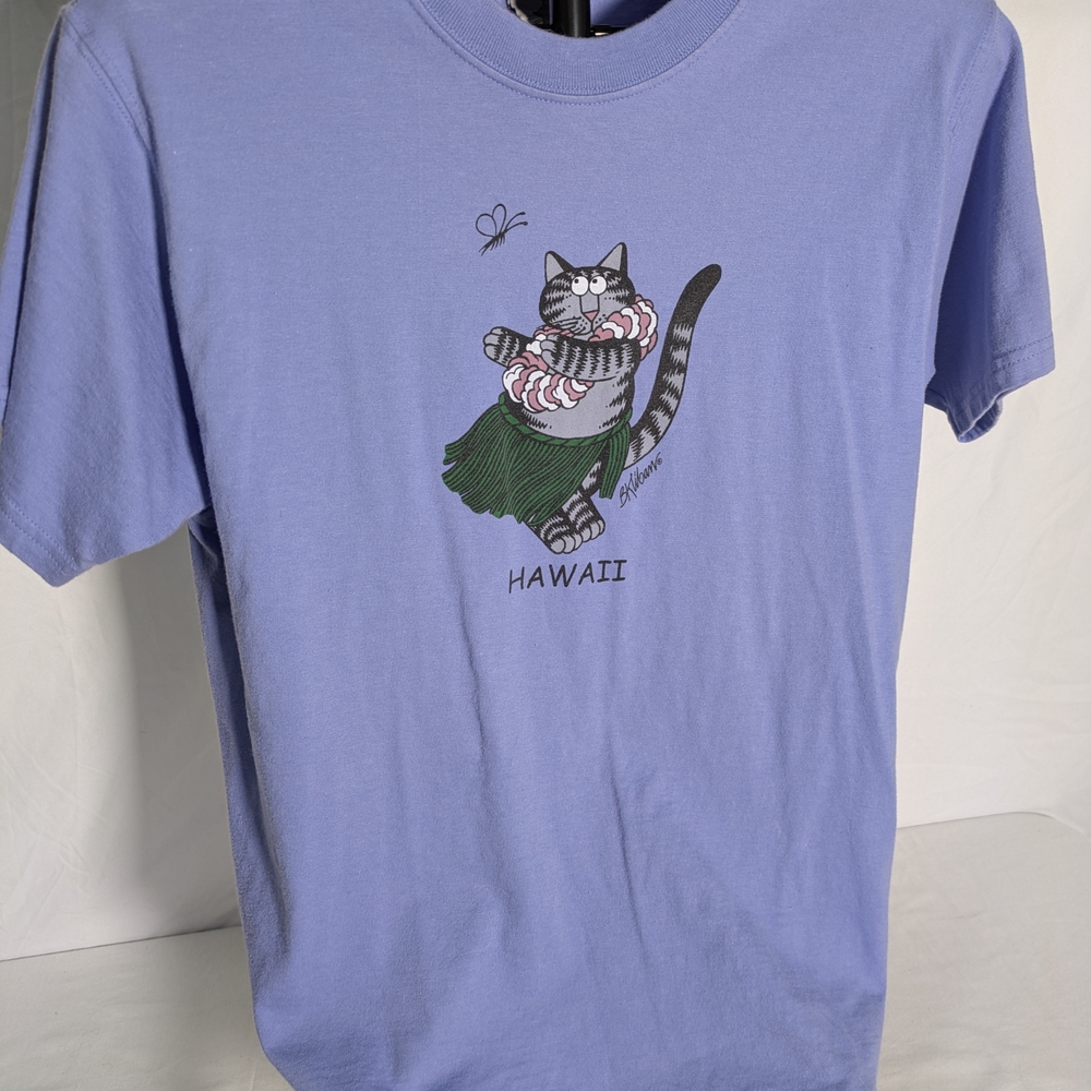 Vintage B Kliban Classic Cat T-shirt - Hawaii themed - Unisex size Medium